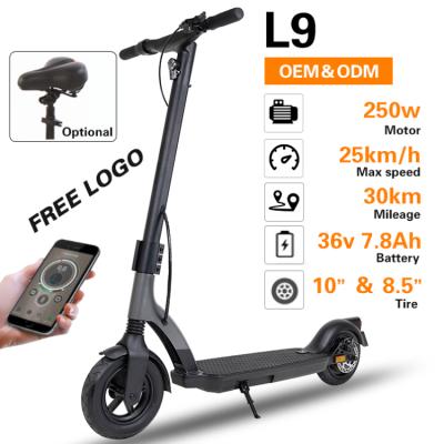 China Long Range 36v 2 Wheel Unisex Mobility Adult Electric Folding Scooter Trotinet E Spin for sale