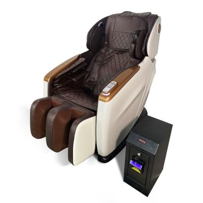 China Luxury Premium Coin Operated Body Air Bag 4d Smart Dollar Powered Massage Chair for sale