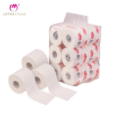 China Eco-friendly Soft Comfortable Multi-Layer Standard Roll Core 2 Ply 500sheets Jumbo Bath Tissue Bamboo Toilet Paper Rolls for sale