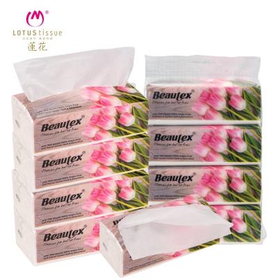 China Soft Comfortable Sample Sheet Free Biodegradable Women Eco - Friendly 200 Cleansing Facial Tissue Unbleached FSC for sale