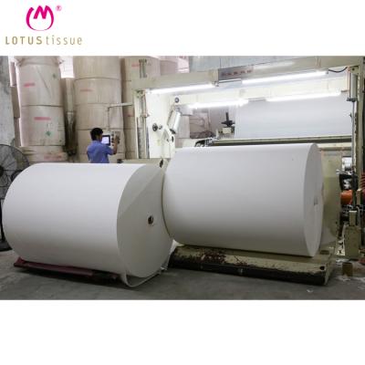 China 1ply Virgin Wood Pulp Toilet Paper White Virgin Tissue Paper Mother Rolls Parent Jumbo Rolls for sale