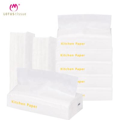 China High Quality Comfortable Soft Eco-friendly Virgin Pulp Kitchen Towel White 2 Ply Interfold Hand Paper Towel for sale