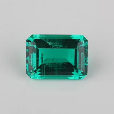 China 7*9mm Octagon Emerald Cut Green Synthetic Emerald Stone Forever One Color Moissanite for sale