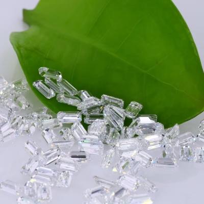 China 3 Carat Small Size Emerald Cut Vvs Lab Grown Diamond Melee Moissanite for Jewelry à venda