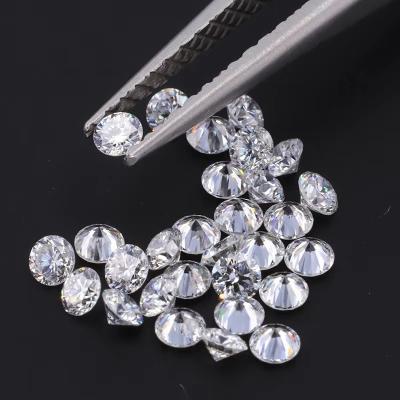 China 0.8-3.3mm Round Brilliant Cut Man Made Diamond Moissanite DEF VVS VS Lab Grown Diamond à venda