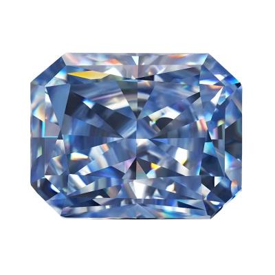 China VVS 1ct Crushed Ice Radiant Cut Loose Moissanite Diamond Blue Melee Moissanite à venda