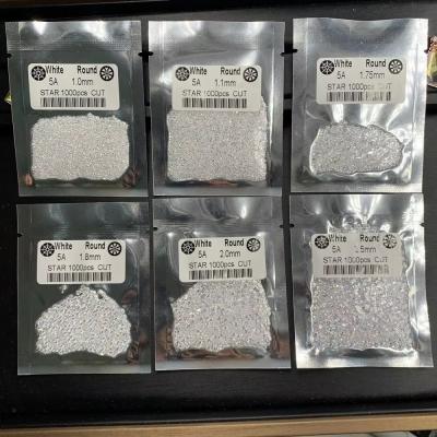 Cina 5A Quality 1000pcs/Bag 1mm - 3.0mm Stone Gems White Cubic Zirconia For Jewelry in vendita