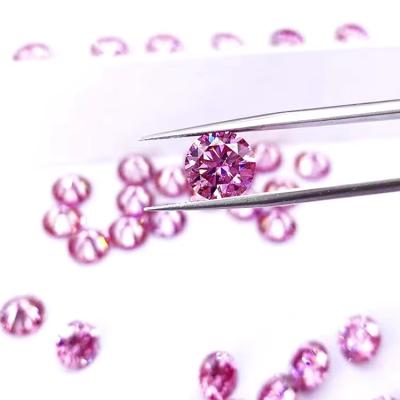 Cina Certificato GRA Colore rosa da 3 mm a 12 mm Moissanite Diamante VVS1 Rotondo Brillante Taglio Libero Moissanite Pietre in vendita