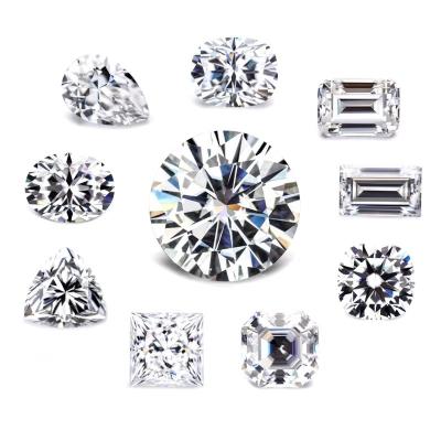 China Certificado GRA cortado Moissanite Branco Diamante Princesa Oval Pear Asscher Radiante Esmeralda cortada moissanite soltas pedras VVS à venda