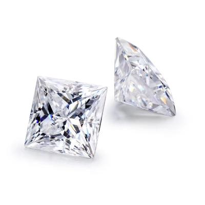 Cina Princess Cut Loose GRA Moissanite Diamante D VVS1 Forma Quadrata Moissanite in vendita