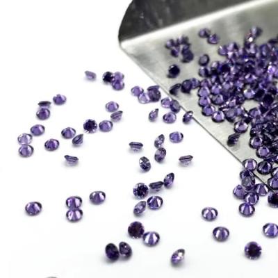 Cina Ingrosso 3A Colore Cz Pietre Piccole Dimensioni Rotondo Taglio 0,8mm A 3mm Pietre preziose sciolte Zirconia cubica sintetica In vendita in vendita