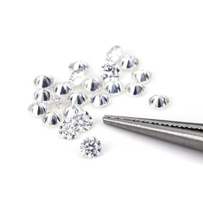 China Moissanite de corte redondo 0,8 mm- 3 mm D branco moissanite VVS1 por quilate para jóias Hip Hop à venda