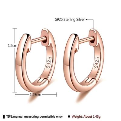 China Goudgeplatte 925 Sterling zilver plain manchet oorbel Goud Vermeil Hoop Huggie Kleine stud oorbellen Vrouwen Juwelen Te koop