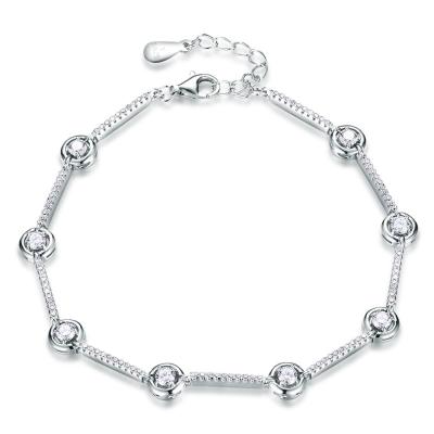 China 8.07in 5.4g Sterling Silver Jewelry Bracelets S925 5A justierbares Armband-Armband zu verkaufen