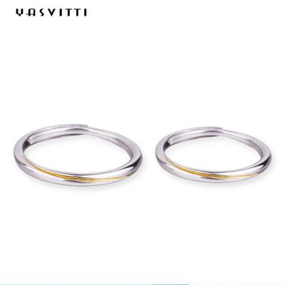 China 0.21cm 0.07oz Mobius Hochzeits-Band S925 Sterling Silver Couple Rings SGS zu verkaufen