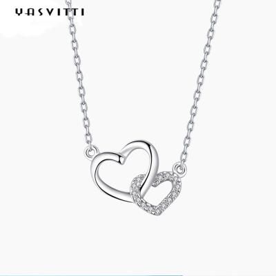 China Weißgold-Herz 2.17g 18in hängendes ODM Valentine Silver Heart Pendant Necklace zu verkaufen