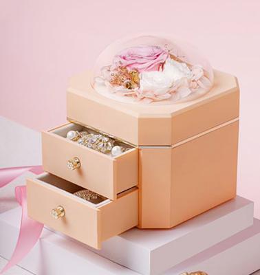 China Soem bereitete Geschenkbox-Plastik 115×115×110mm des Schmuck-0.406kg auf zu verkaufen