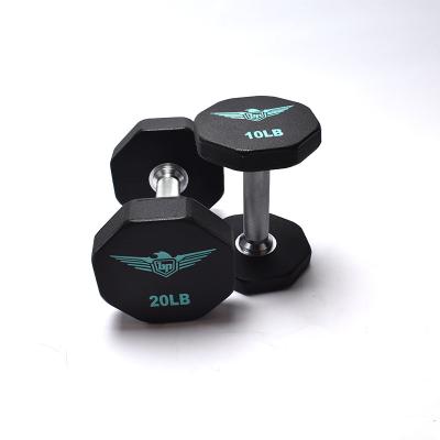 China OEM Round High Quality Commercial Gym Dumbbells PU Coated Round Dumbbell Set for sale