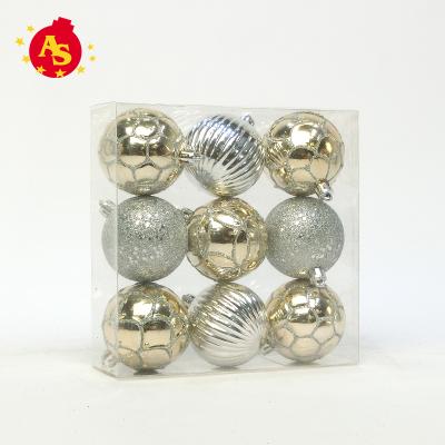 China Hot Selling PS SHARP ART Christmas Decoration Crafts Christmas Plastic Clear Transparent Balls Set For Indoor for sale