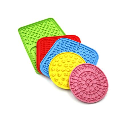 China 2021 Sustainable New Silicone Bath Lick Mat , Feeding Dog Lick Pad , Slow Driver Pet Lick Mats for sale