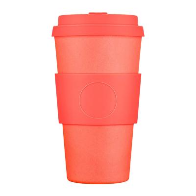 China New Sublimation Bamboo Fiber Viable Luxury Reusable Coffee Mugs And Portable Tumbler Cup Drinkware With Lid Gift For Outdoor Travel for sale