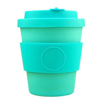 China Reusable Reusable Sublimation Fiber Sippy Cup Bamboo Coffee Mug Eco-Friendly Sustainable Travel Mug With Lid And Puddle Stopper for sale