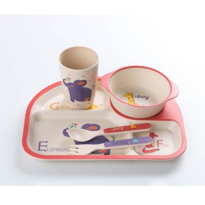 China Eco Sustainable Europe PLA FIBER BAMBOO Kids Dinnerware Sets Dishes Set Dishes Dinnerware for sale