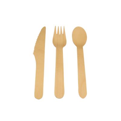 China 50 Forks 50 Spoons 50 Knives 50 Disposable Eco-Friendly Wooden Cutlery Set For Wedding Catering Party Supplies for sale