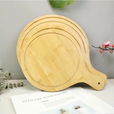 China Disposable Pizza Custom Bamboo Wooden Natural Customized Material Dinner Plate for sale