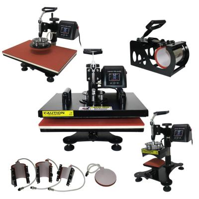 China Hotels Manual Aluminum Stamping Machine Hot Sublimation Logo Printing Machine For Garments 8 in 1 for sale