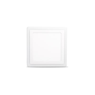 China High Lumens Die Casting Aluminum Square 3+3W Outdoor Mounted RGB Led Panel Light Two Color Panel Light Led for sale