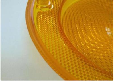 China Yellow Car Plastic Molding Lamp Lens Cases , Hot Runner Injection Auto Parts for sale