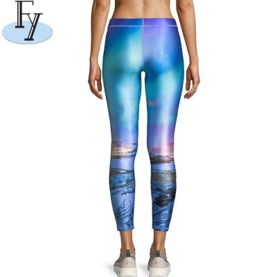 China Antibacterial Digital Printed Slim Skinny Camel Toe Leggings Quick Dry Yoga Pants for sale