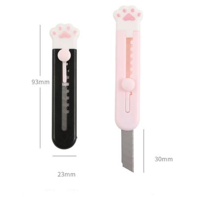 China Mini Box Cutter Cute Kawaii Art Cutter Knife Student Art Knife Supplies Tool Stationery Mini Box Cutter School Supplies for sale