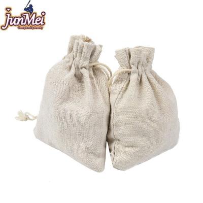 China Junmei 12*15cm Cotton Pouch Jewelry Bag Canvas Jewelry Pouch Soft Attractive Soft 3*4 Gift Bags Drawstring Canvas Pouch for sale