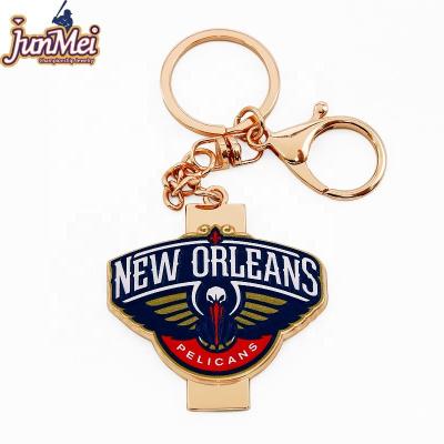 China Alloy JunMei Free Samples Personalized Custom Soft Enamel Die Cast Key Chain For Promotion Gifts, All Type Of Silicone Key Rings for sale