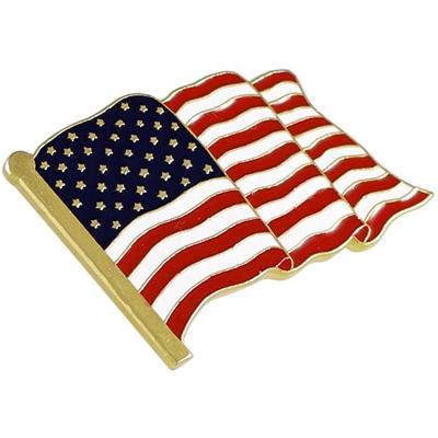 China Lapel Pin Badge Europe American Flag Stars and Stripes Flag Badge Metal Badge for USA Patriots for sale