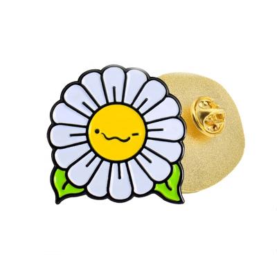 China Other Custom High Quality Popular Cartoon Animal Flower Metal Badge Enamel Color Cute Patch Pin Badge Gift for sale