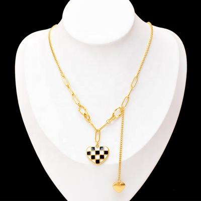 China JUNMEI 2022 New Casual/Sports Fashion Jewelry White&Black Necklace Adjusts Pendant for sale