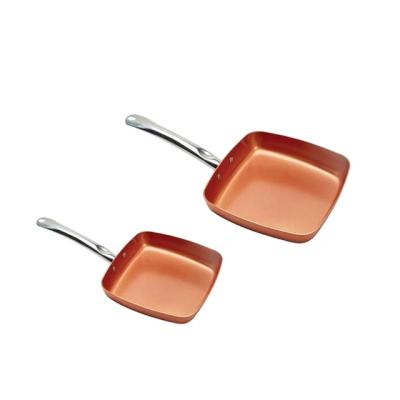 China Sustainable Hot Sale 11inch Copper Grill Pan for sale