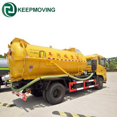 China Dongfeng Industrial Vacuum Sucking Truck 12CBM Suction Sewer Extractor Vacuum Type 4CBM Truck for sale