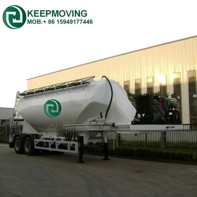 China Truck Trailer 35T Payload 2 Axles Bulk Cement Hopper Semi Trailer for sale