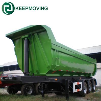 China Semi Dump Truck Trailer 45T End Dump Trailer For Sale Side Wall Customize Dumper Trailers for sale