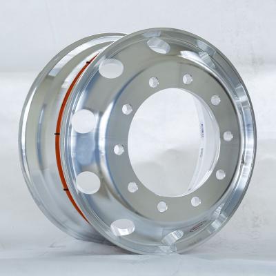 China Aluminum Forged Aluminum Alloy 9*22.5 Rise Skirts Wheel For Suction Truck for sale