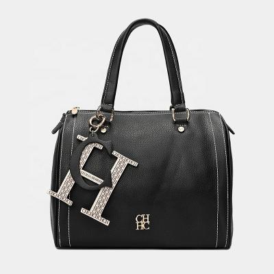 China Fashion Guangzhou Leather Handbag Manufacturer Vegan Handbags Black for sale