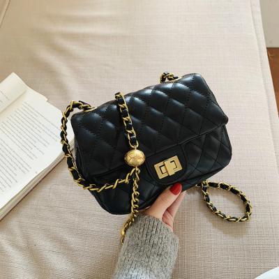 China Korean version of women's fashion small bag 2021 first new spring tide of the whole cross fairy Diamond Chain Small Square Bag body bag for sale