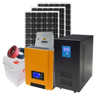 China Home Solar Power 5kva Wall Hybrid Battery Installation , 24v Lifepo4 Battery Solar Panel System For Solar System Houses for sale