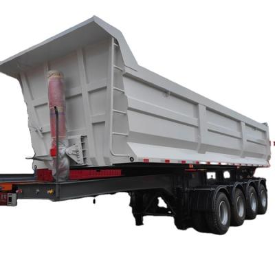 China Hot sale high quality cheap triaxial 4 axle truck trailer new 40 cubic meter dump truck rear trailer for sale