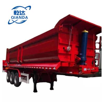 China Wholesale cheap triaxial 4 axle truck trailer new 40 cubic meter dump truck rear trailer for sale