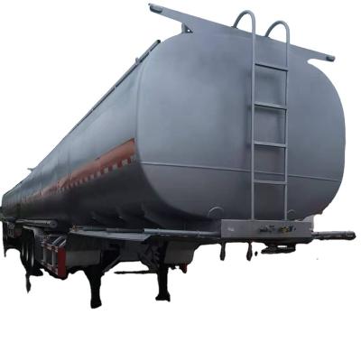 China Truck Trailer Fuel Tanker Truck Trailer Stainless Steel 3 Axle Fuel Tank Pin Fuel Semi Trailer For Sale Cheap for sale